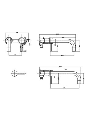 Apres Wall Mounted Basin Tap Brushed Brass - 4