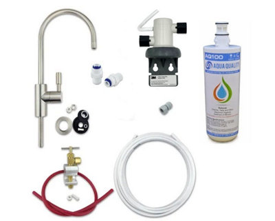 AQ-100 High Flow Undersink Drinking Water Filter System with Chrome Tap