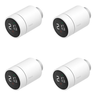 Aqara Smart Home Radiator Thermostat E1 Quad Pack | DIY At B&Q