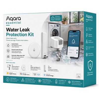 Aqara Water Leak Protection Kit Smart Flood Detection & Automatic Water ...
