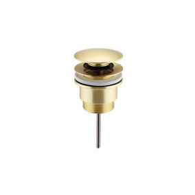Aqaurius FT Universal Click Clack Basin Waste Brushed Brass