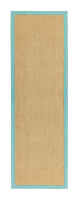 Aqua Bordered Plain Modern Easy to clean Rug for Dining Room Bed Room and Living Room-200cm X 300cm