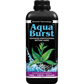 Aqua Burst - Wetting Agent Plant Additive - Hydroponics 1L - helps get water to all areas of a pot