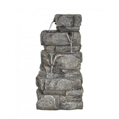 Aqua Creations 3 Drop Rockface Mains Plugin Powered Water Feature