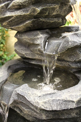 Aqua Creations 3 Tier Classic Stone Fountain Solar Water Feature