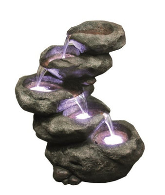 Aqua Creations 5 Pool Boulder Mains Plugin Powered Water Feature