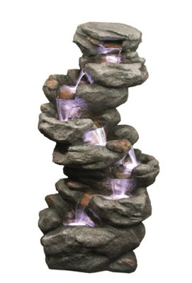 Aqua Creations 7 Fall Rock Mains Plugin Powered Water Feature