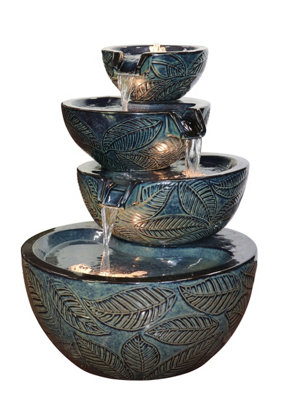 Aqua Creations Albacete Ceramic Fountain Mains Plugin Powered Water Feature with Protective Cover