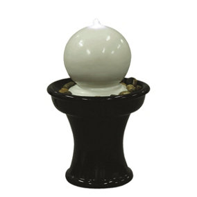 Aqua Creations Alicia Ceramic Fountain Mains Plugin Powered Water Feature with Protective Cover