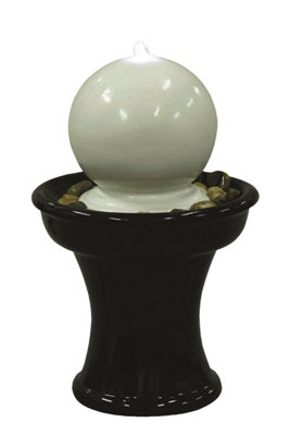 Aqua Creations Alicia Ceramic Fountain Mains Plugin Powered Water Feature with Protective Cover