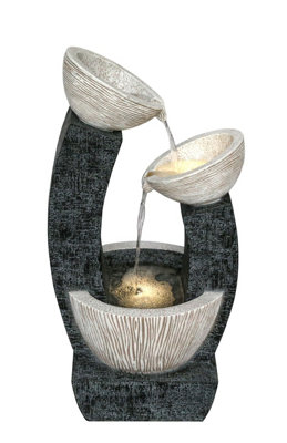 Aqua Creations Alvor Pouring Bowls Mains Plugin Powered Water Feature with Protective Cover