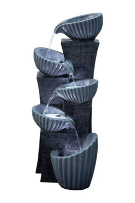 Aqua Creations Amaya Pouring Bowls Mains Plugin Powered Water Feature with Protective Cover