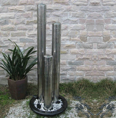 Aqua Creations Athens 3 Tube Stainless Steel Water Feature - Mains ...