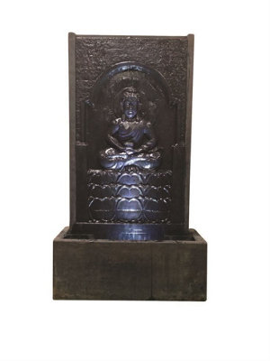 Aqua Creations Bali Wall Fountain Mains Plugin Powered Water Feature with Protective Cover