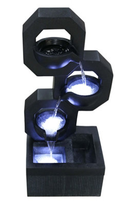 Aqua Creations Bexley Modern Bowls Mains Plugin Powered Water Feature with Protective Cover