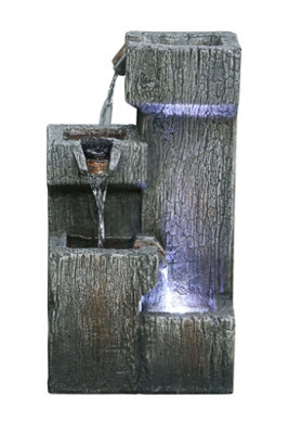 Aqua Creations Camden 3 Fall Mains Plugin Powered Water Feature with Protective Cover