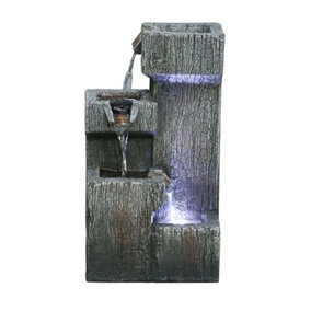 Aqua Creations Camden 3 Fall Mains Plugin Powered Water Feature with Protective Cover