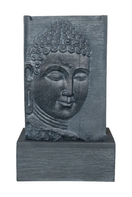 Aqua Creations Charcoal Buddha Wall Mains Plugin Powered Water Feature