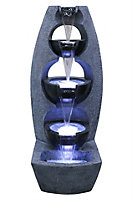 Aqua Creations Chester Stacked Bowls Mains Plugin Powered Water Feature with Protective Cover