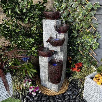 Aqua Creations Clarissa Pouring Bowls Mains Plugin Powered Water Feature