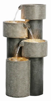 Aqua Creations Clarkston Circular Bowls Mains Plugin Powered Water Feature