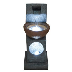 Aqua Creations Cotswold Cascade Solar Water Feature with Protective Cover