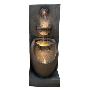 Aqua Creations Culross Cascade Mains Plugin Powered Water Feature with Protective Cover
