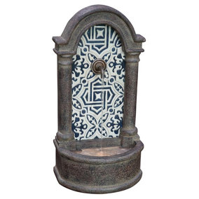 Aqua Creations Devondale Tiled Classic Mains Plugin Powered Water Feature with Protective Cover