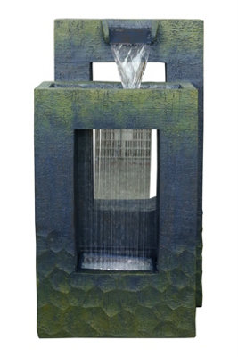 Aqua Creations Eastbourne Rain Effect Mains Plugin Powered Water Feature with Protective Cover
