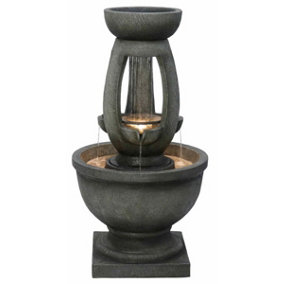 Aqua Creations Eastport Modern Bowls Mains Plugin Powered Water Feature with Protective Cover
