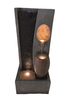 Aqua Creations Edmonton Cascade Mains Plugin Powered Water Feature with ...