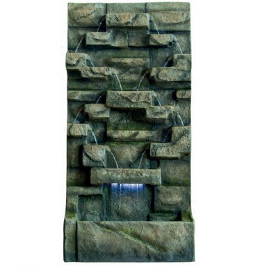 Aqua Creations Extra Large Brown Water Wall Mains Plugin Powered Water Feature