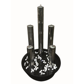 Aqua Creations Foshan Stainless Steel Mains Plugin Powered Water Feature with Protective Cover