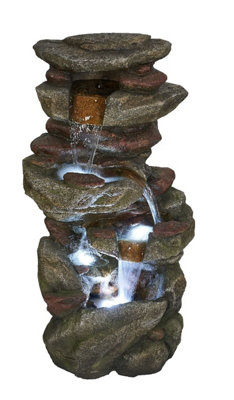 Aqua Creations Hexham Boulder Falls Solar Water Feature with Protective Cover