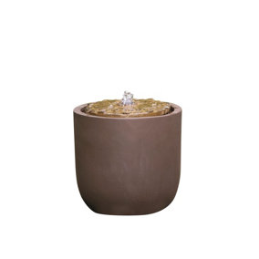 Aqua Creations Hounslow Bubbling Pot Mains Plugin Powered Water Feature with Protective Cover