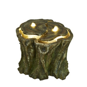 Aqua Creations Hudson Tree Trunk Mains Plugin Powered Water Feature with Protective Cover