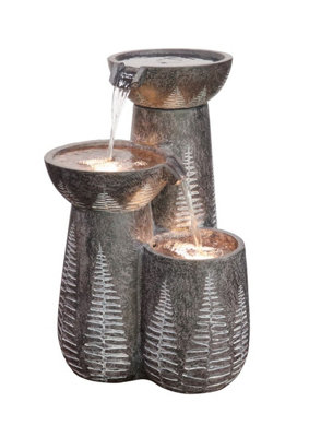 Aqua Creations Kendal Pouring Bowls Mains Plugin Powered Water Feature with Protective Cover