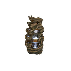 Aqua Creations Kingswood Multi Woodland Solar Water Feature with Protective Cover