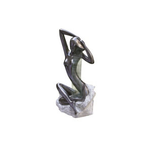 Aqua Creations Lady on Blue Granite Rock Mains Plugin Powered Water Feature with Protective Cover