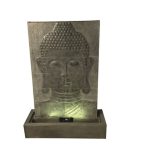 Aqua Creations Large Grey Buddha Wall Mains Plugin Powered Water Feature