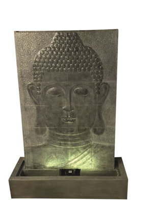 Aqua Creations Large Grey Buddha Wall Mains Plugin Powered Water Feature