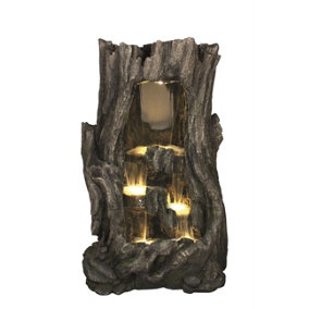 Aqua Creations Large Hollow Falls Mains Plugin Powered Water Feature with Protective Cover