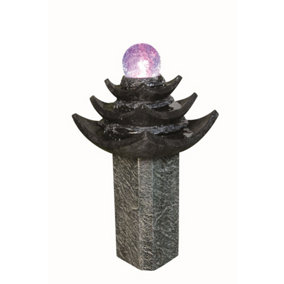 Aqua Creations Large Led Crystal Ball Mains Plugin Powered Water Feature with Protective Cover