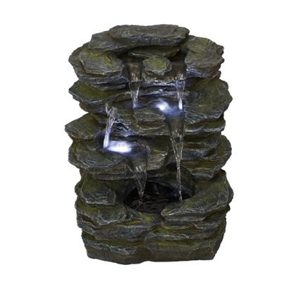 Aqua Creations Leith Slate Falls Mains Plugin Powered Water Feature