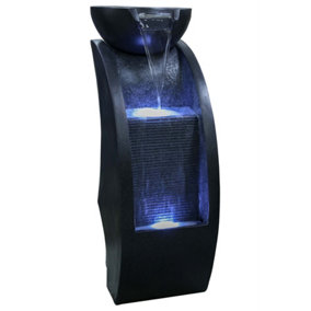 Aqua Creations Lewisham Cascade Mains Plugin Powered Water Feature with Protective Cover