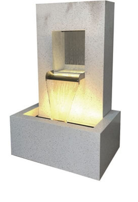 Aqua Creations Martos Zinc Metal Mains Plugin Powered Water Feature with Protective Cover