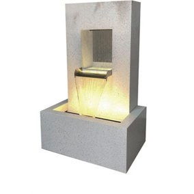 Aqua Creations Martos Zinc Metal Mains Plugin Powered Water Feature with Protective Cover