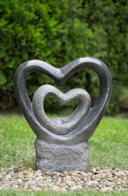 Aqua Creations Maryville Bubbling Hearts Mains Plugin Powered Water Feature with Protective Cover