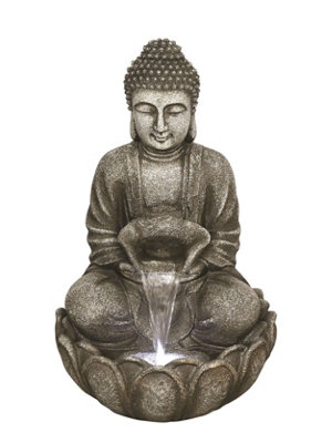Aqua Creations Medium Grey Buddha Mains Plugin Powered Water Feature