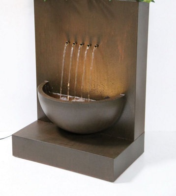 Aqua Creations Molfetta Zinc Metal Mains Plugin Powered Water Feature with Protective Cover